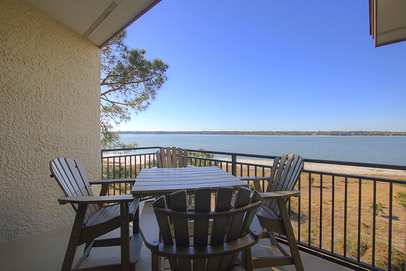 Deck overlooking Calibogue Sound
