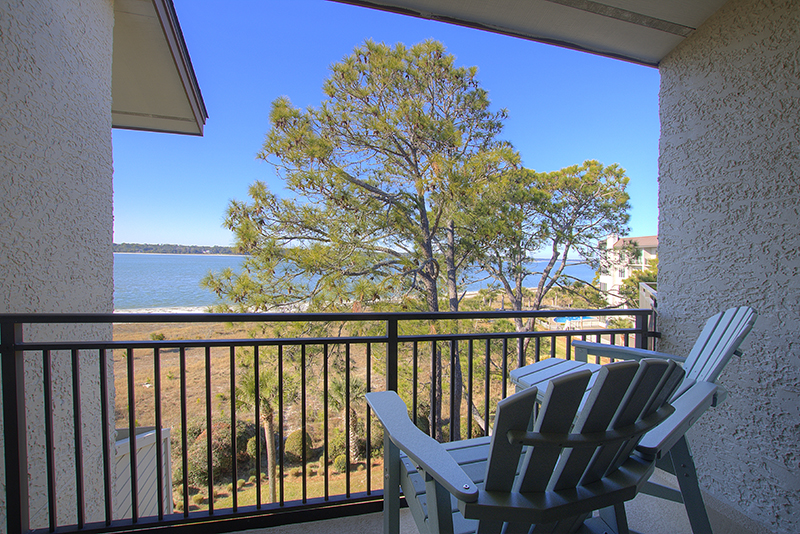 Deck overlooking Calibogue Sound