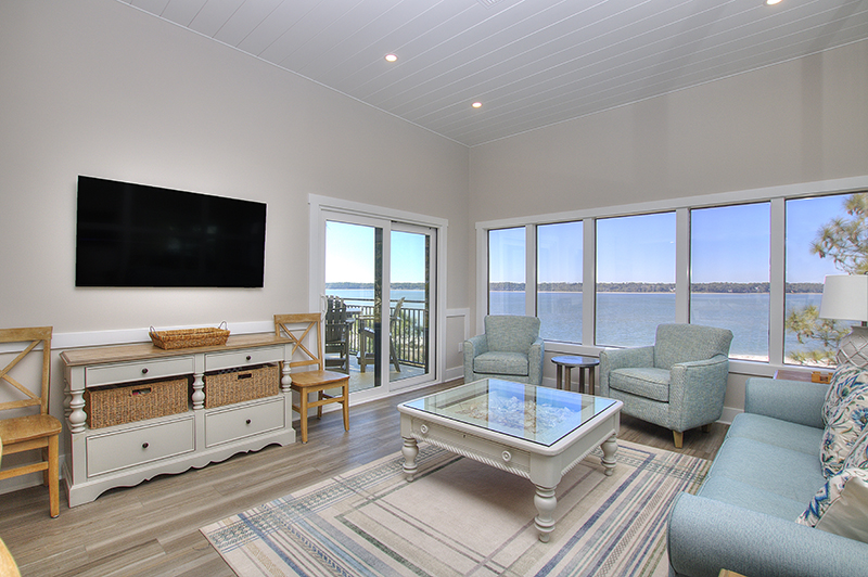 Looking at Calibogue Sound from living room